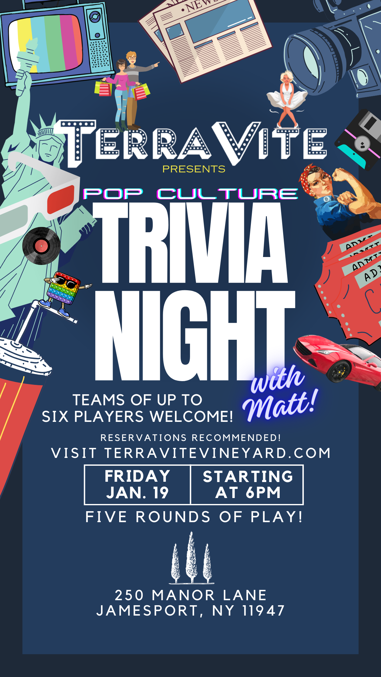 Pop Culture Trivia January 19th at 6pm!